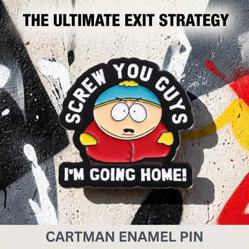 Cartman Screw You Guys Enamel Pin | Funny South Park Cartoon Meme Lapel Pin