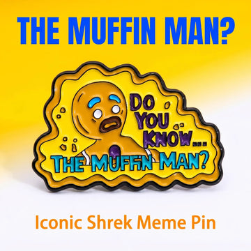 Gingerbread Man Muffin Man Enamel Pin | Funny Shrek Meme Lapel Pin