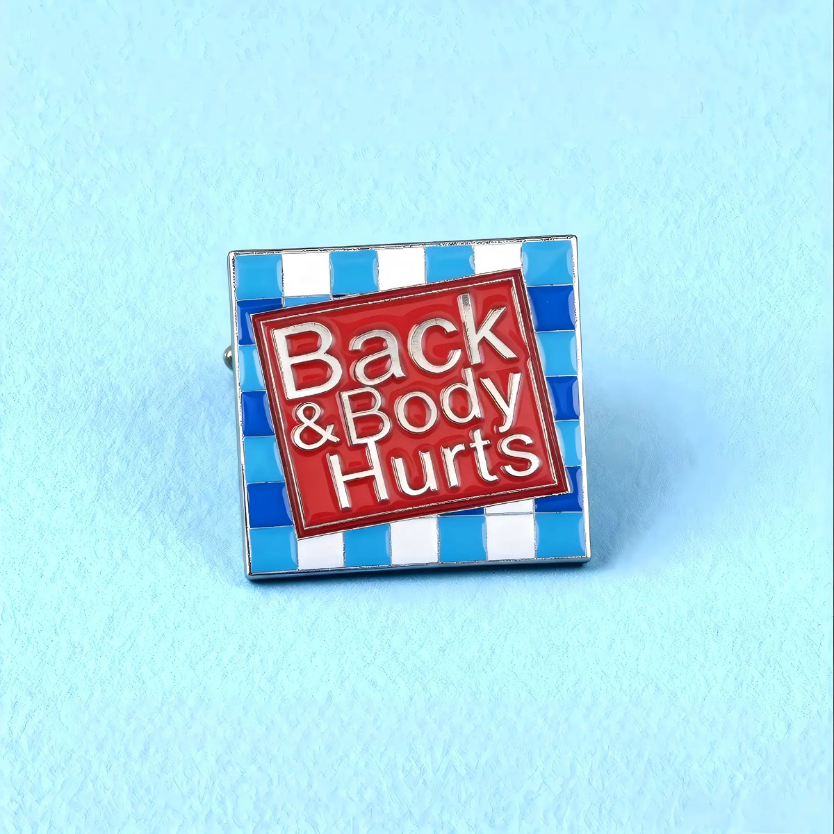 [4-Pack] Back & Body Hurts Enamel Pin | Funny Corporate Parody Lapel Pin