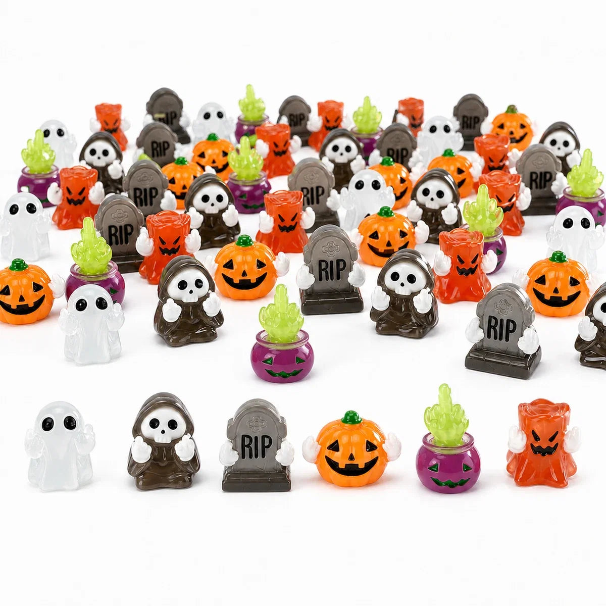 Large random mix of Halloween resin mini figurines