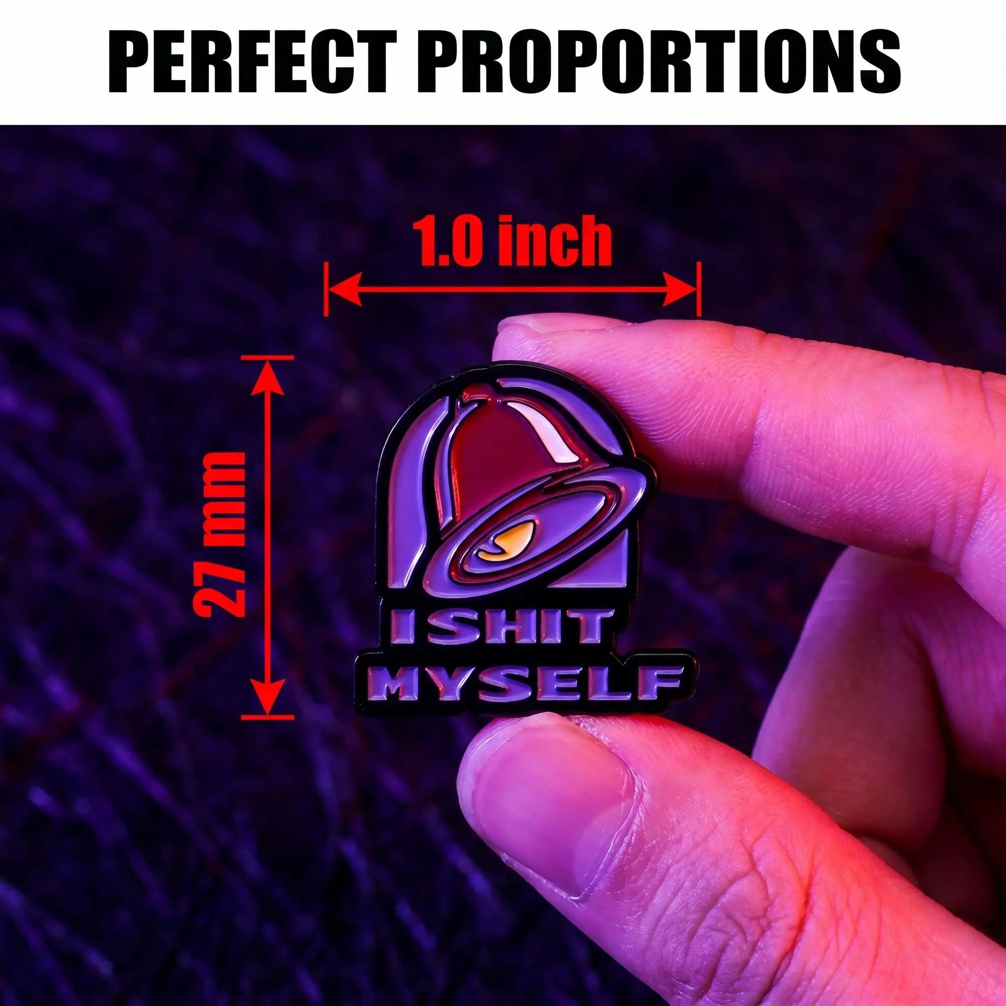I Shit Myself Enamel Pin | Funny Fast Food Parody Lapel Pin