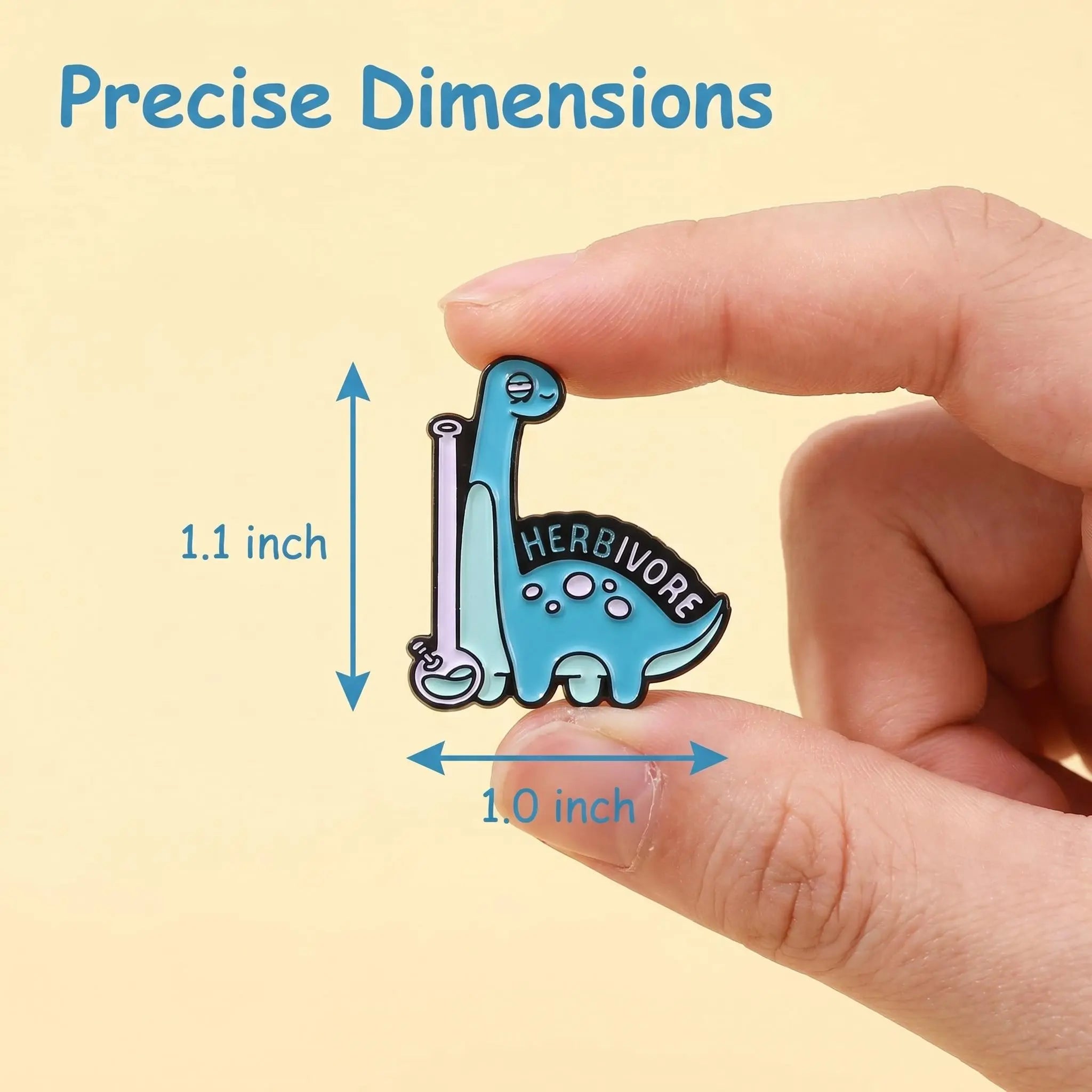Herbivore Dinosaur Science Enamel Pin | Funny Chemistry Lab Lapel Pin