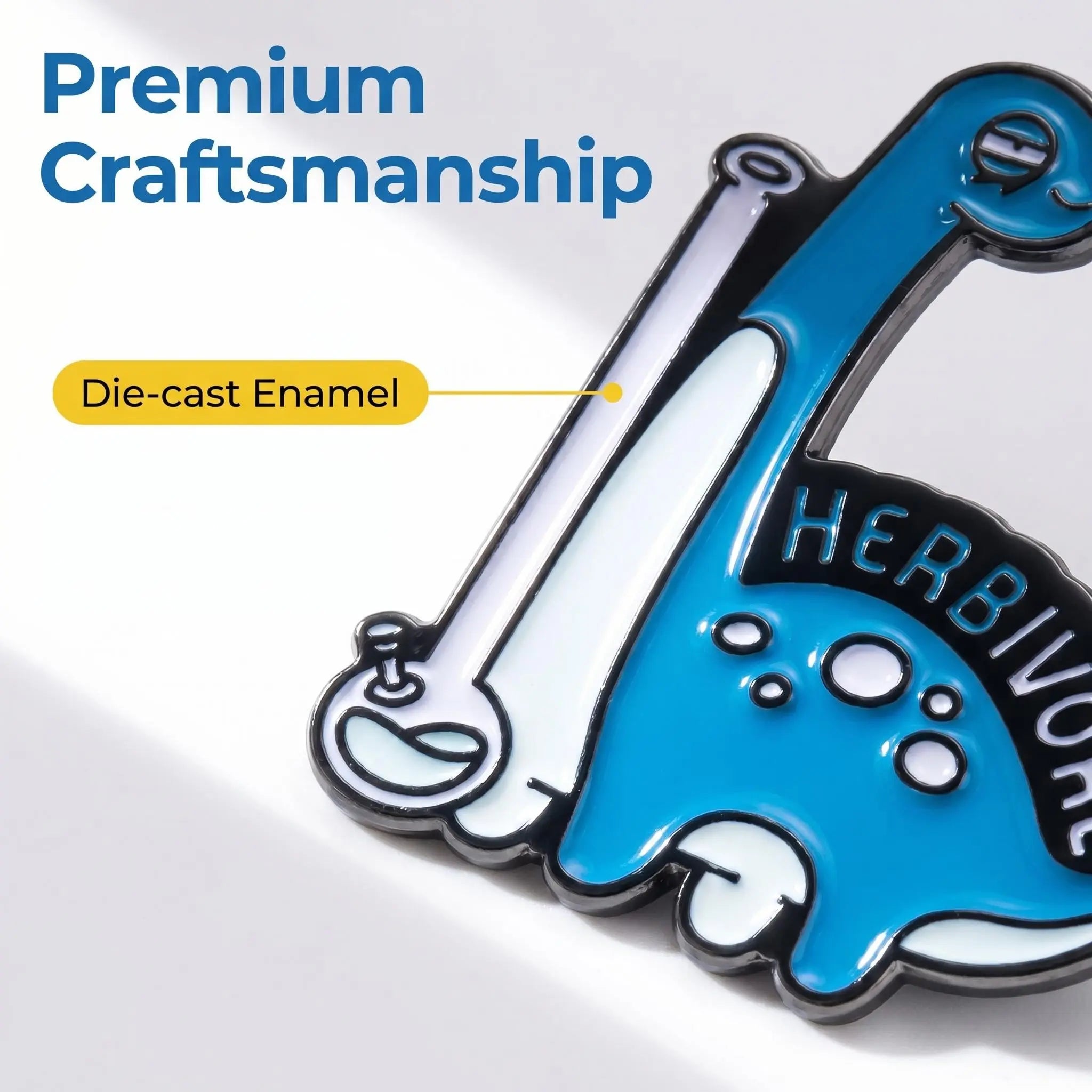 Herbivore Dinosaur Science Enamel Pin | Funny Chemistry Lab Lapel Pin