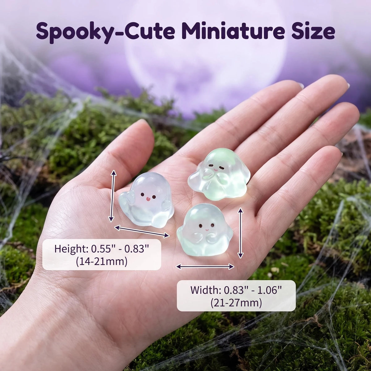 Mini Glow-in-the-Dark Ice Translucent Ghosts