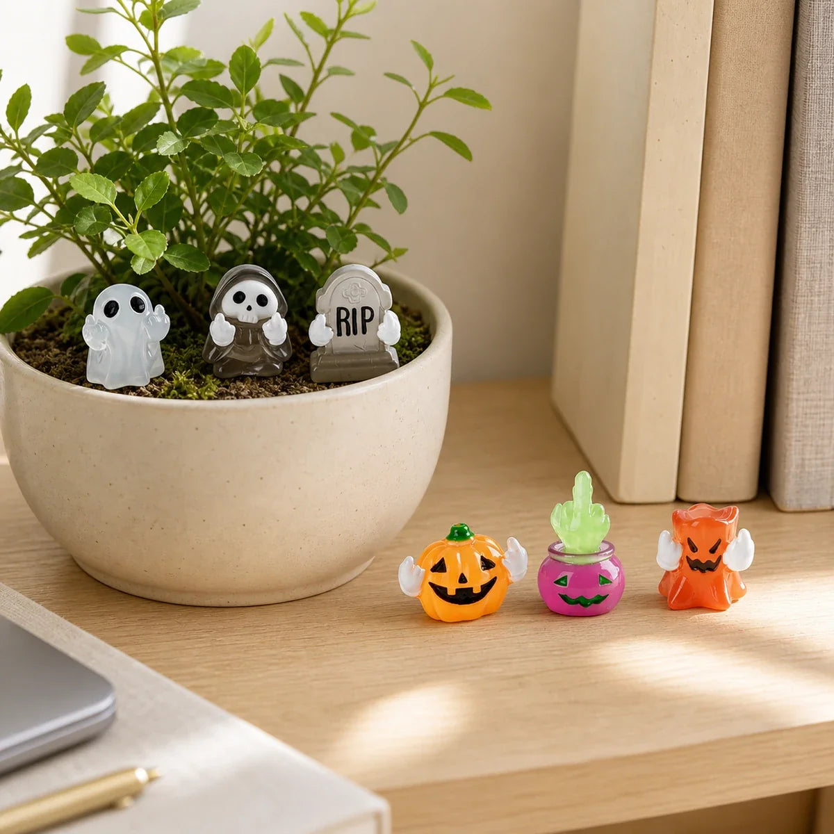 Halloween miniatures for desk decor