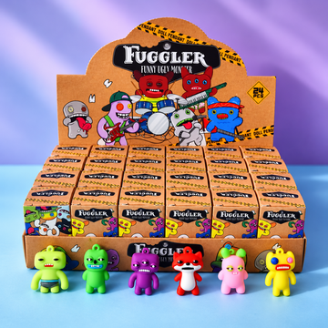 Complete 24-piece monster keychain blind box display set